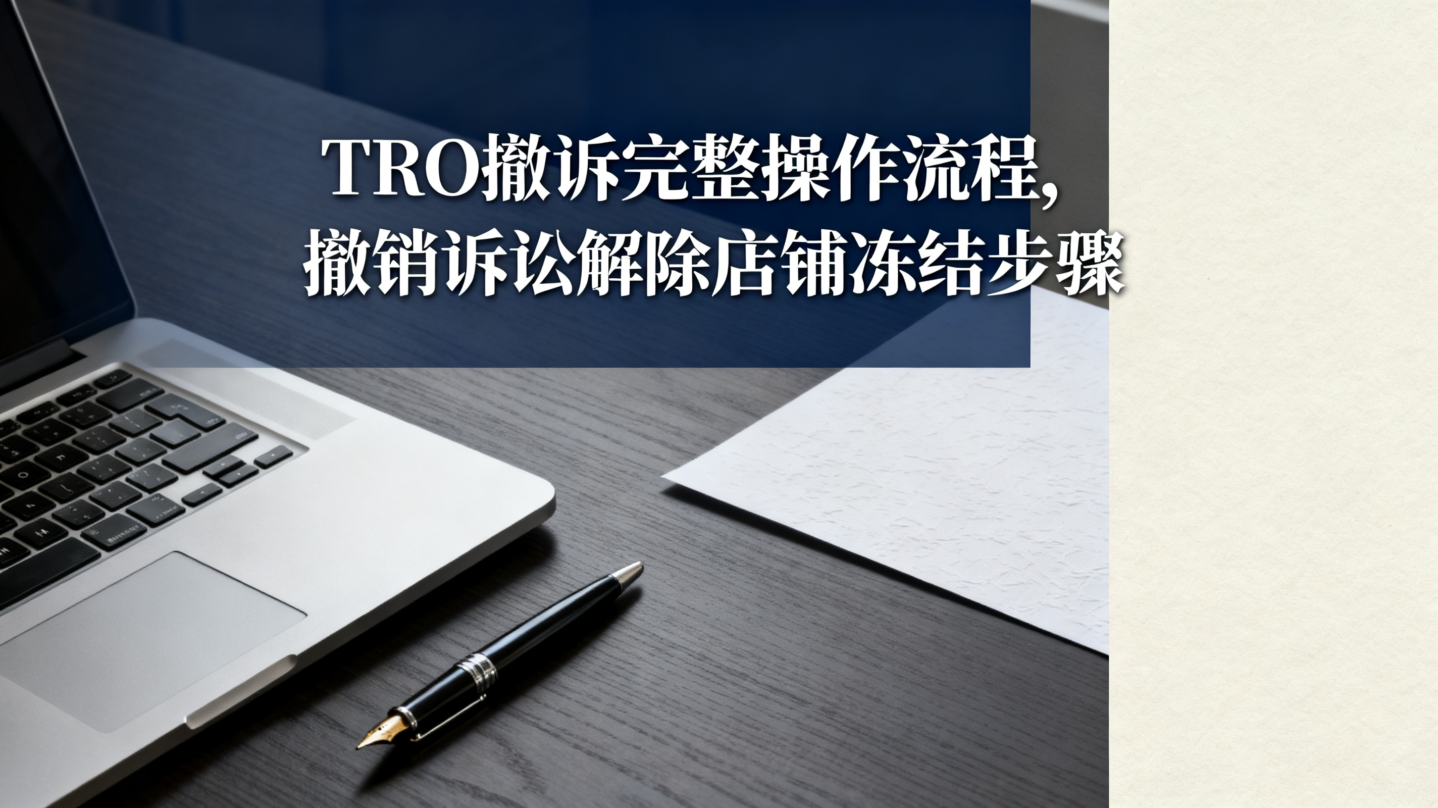 TRO撤诉完整操作流程,撤销诉讼解除店铺冻结步骤 TRO撤诉完整操作流程,撤销诉讼解除店铺冻结步骤