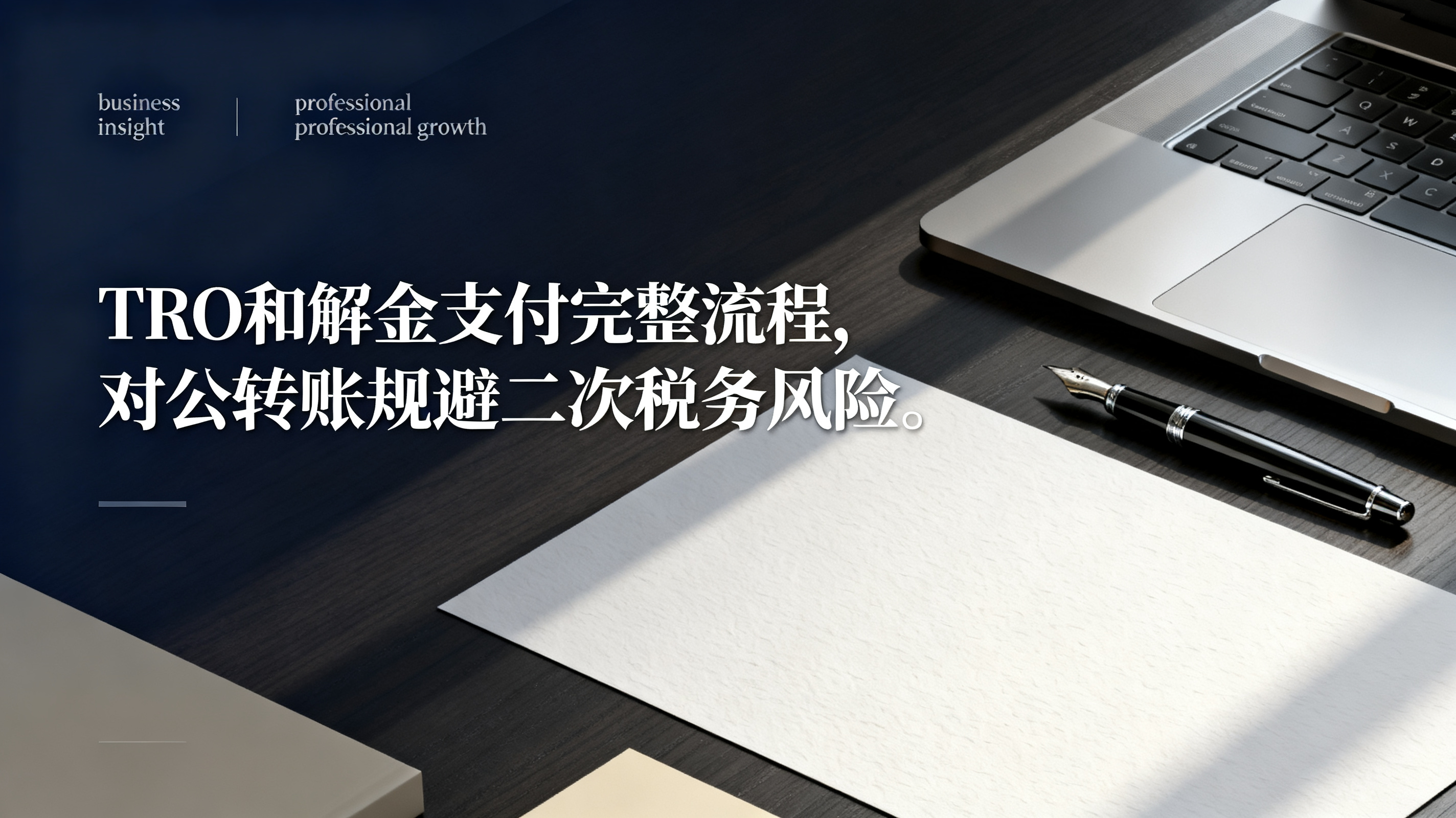 TRO和解金支付完整流程,对公转账规避二次税务风险