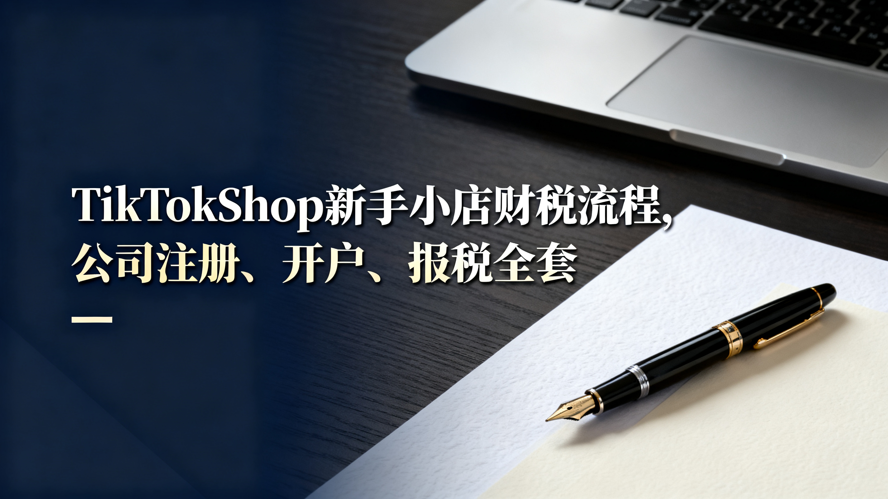 TikTokShop新手小店财税流程,公司注册、开户、报税全套