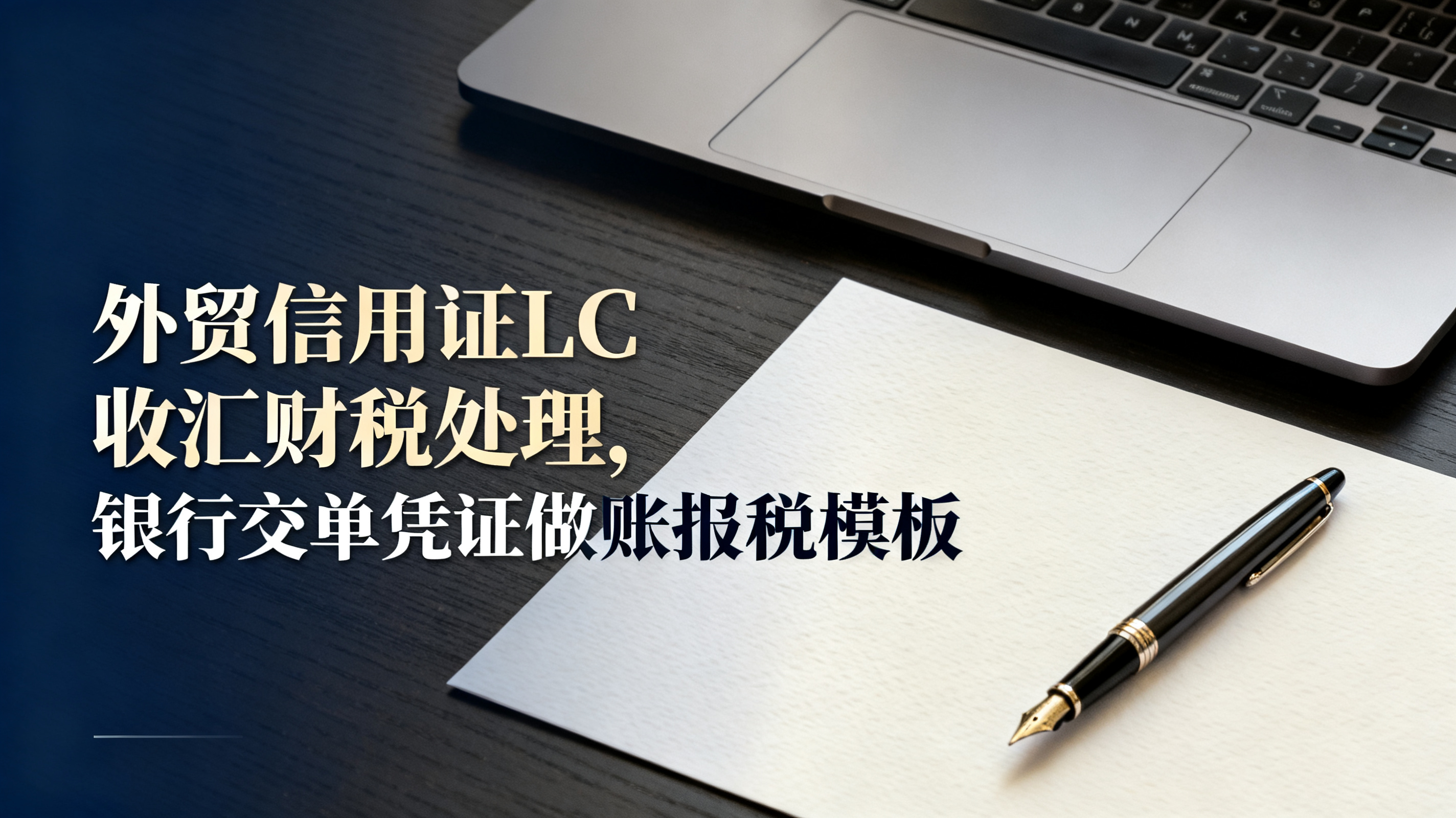 外贸信用证LC收汇财税处理,银行交单凭证做账报税模板