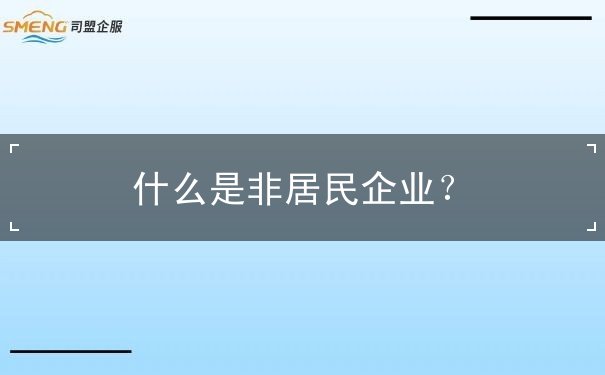 什么是非居民企业？