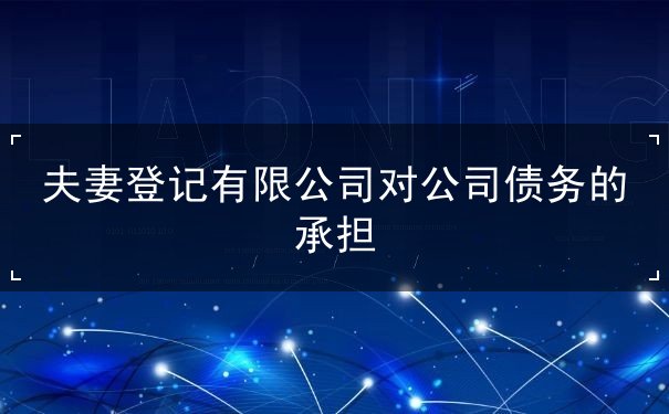 夫妻登记有限公司对公司债务的承担