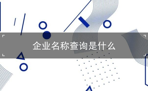 企业名称查询是什么